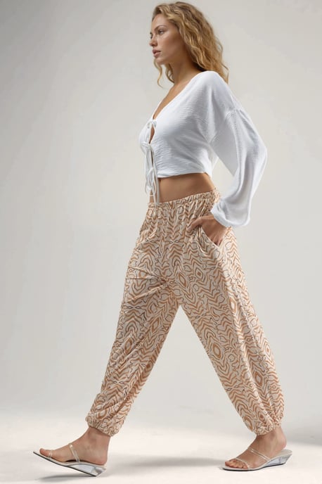 Zebra Print Lage Taille Joggingbroek - Image 2