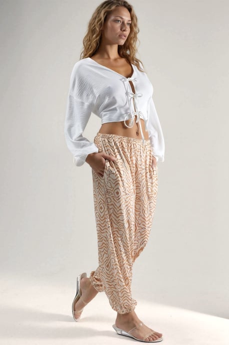 Zebra Print Lage Taille Joggingbroek - Image 4
