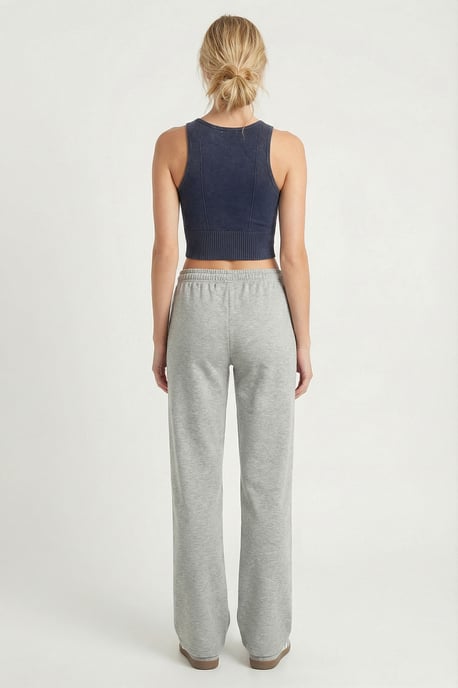 Wijde broek met trekkoord in de taille - Image 4