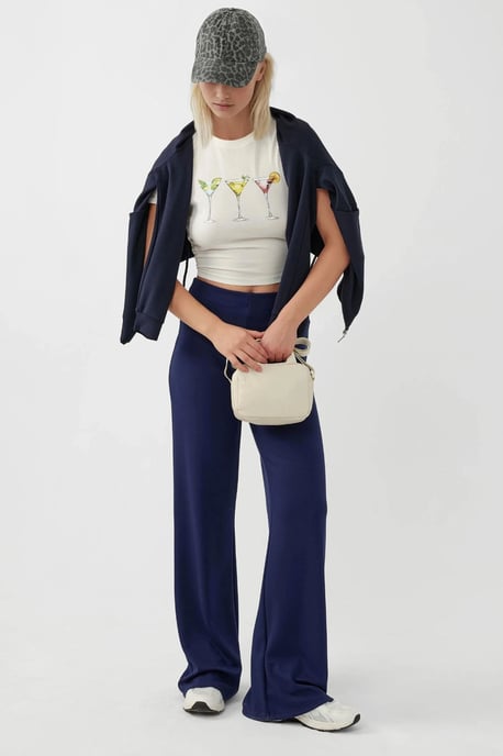 Ontspannen Pasvorm Modal Touch Rechte Pijpen Sweatpants - Image 5