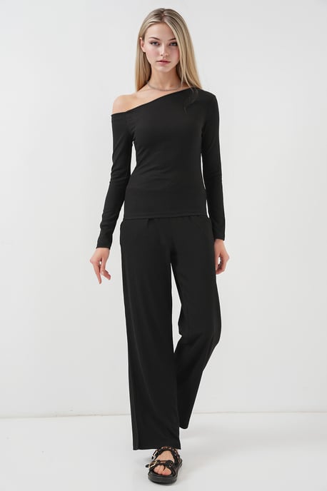 Textured Lange Co-ord Set met Bootnek - Image 1