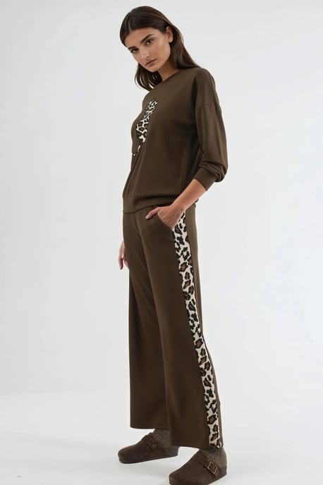 Modal Touch Luipaardpatroon Tweedelige Set - Image 2