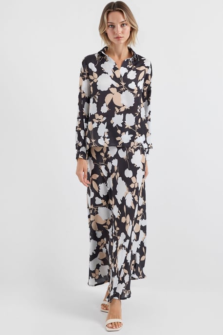 Lange Mouwen Bloemige Twee-delige Co-ord Set - Image 1