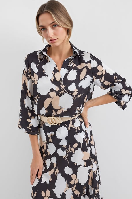 Lange Mouwen Bloemige Twee-delige Co-ord Set - Image 3