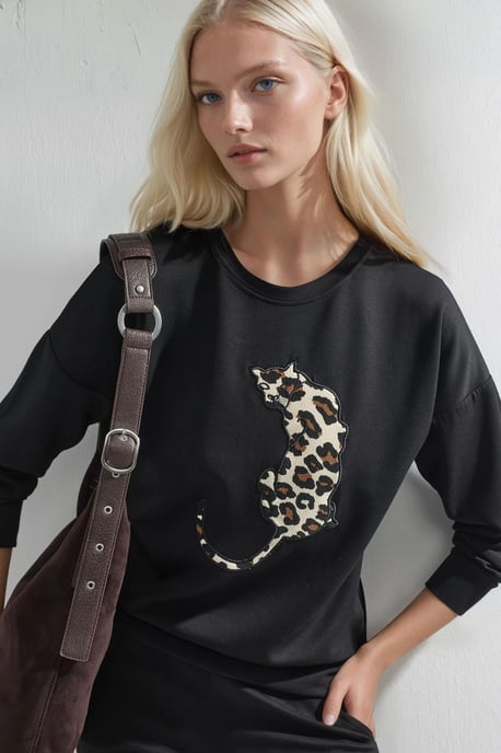 Modal Touch Luipaardpatroon Tweedelig Set - Image 3