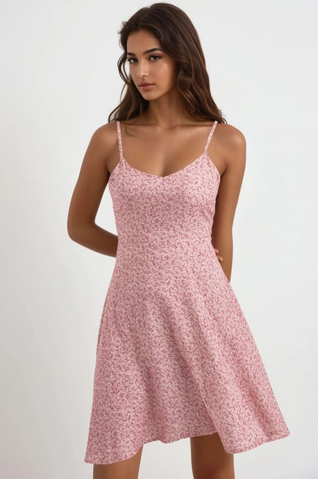 Bloemenpatroon Mini Jurk - Image 1