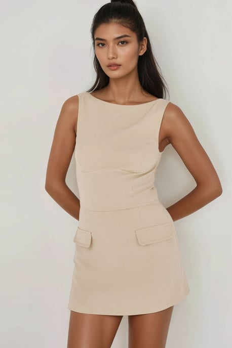 Aansluitend Mini-Jurk met Shorts - Image 1