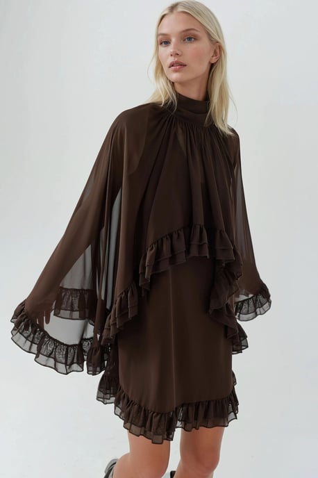 Elegante Coltrui Mini-jurk met Rimpeldetail - Image 1
