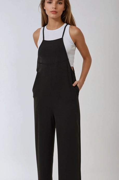 Halterneck Regular Fit Jumpsuit met Zak - Image 3