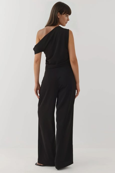 Wijd Gesneden Asymmetrische Kraag Jumpsuit - Image 5