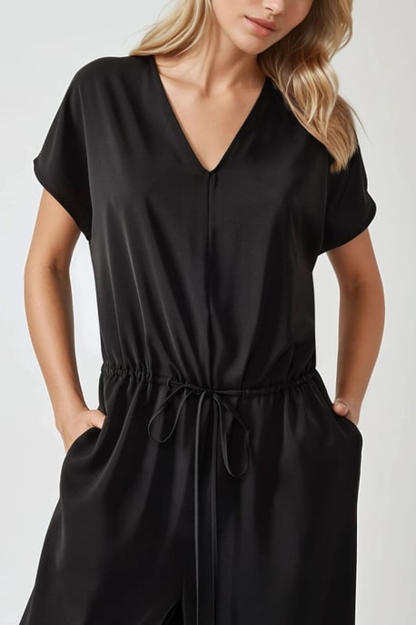 Wijde Croptop Jumpsuit met V-hals - Image 2
