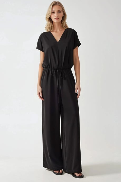 Wijde Croptop Jumpsuit met V-hals - Image 6