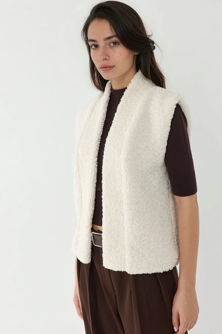 Pluche Mouwloos Vest - Image 5