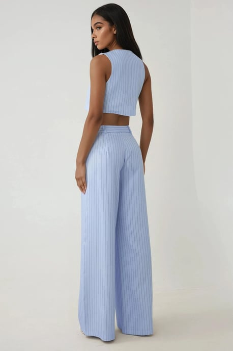 Pika Collectie Getailleerd Gestreept Cropped Top - Image 3