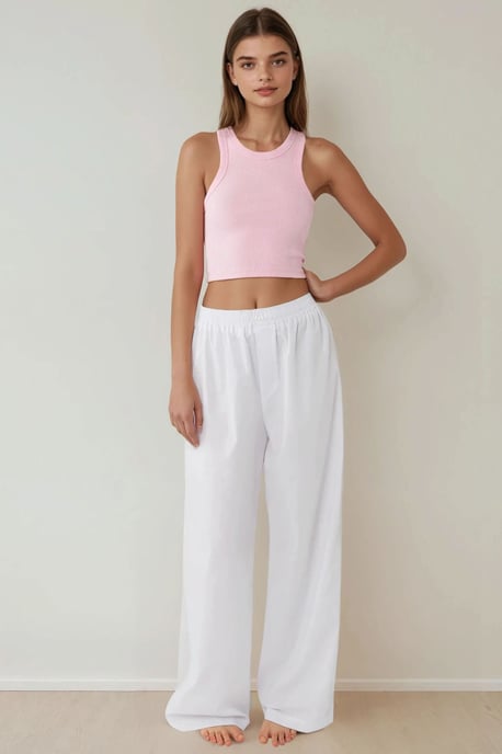 Hoge taille relaxte loungebroek - Image 2