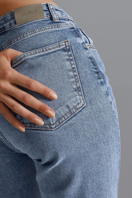 SQUALO Hoge Taille Flare Jeans - Image 6