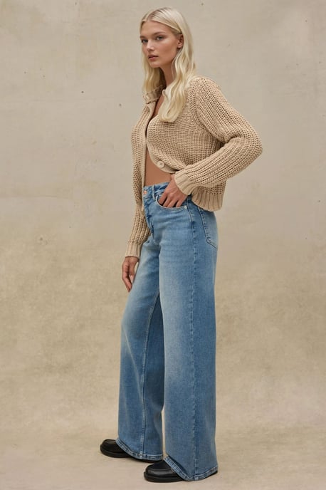 Brede Pas Comfort Denim Jeans - Image 5