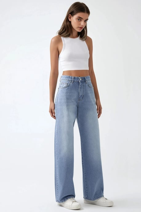 Baggy Fit Denim Jeans - Image 1