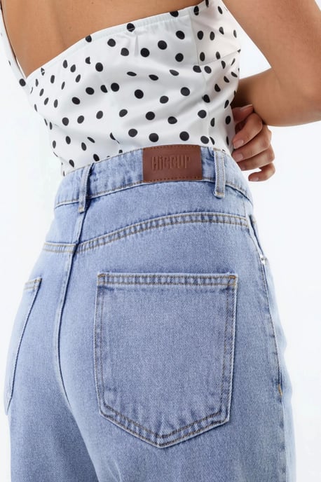 Brede Pijpen Rauwe Denim Jeans - Image 3