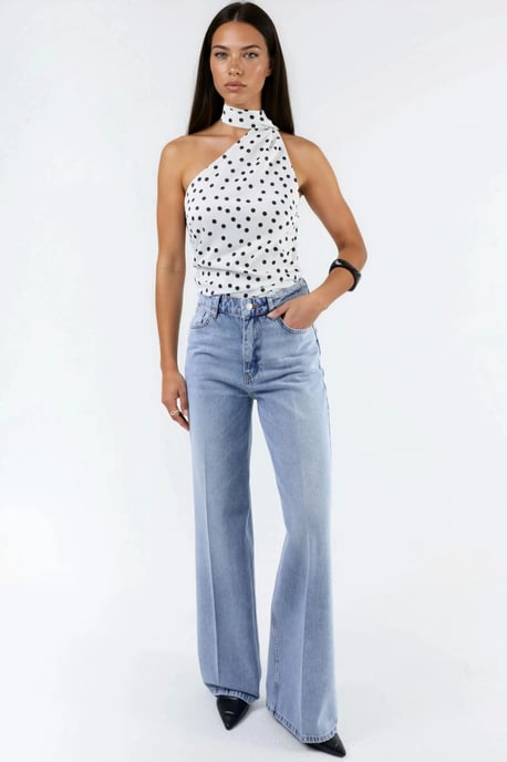 Brede Pijpen Rauwe Denim Jeans - Image 4