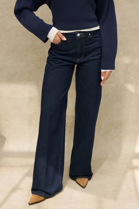 Wijde Pijpen Ruwe Denim Jeans - Image 1