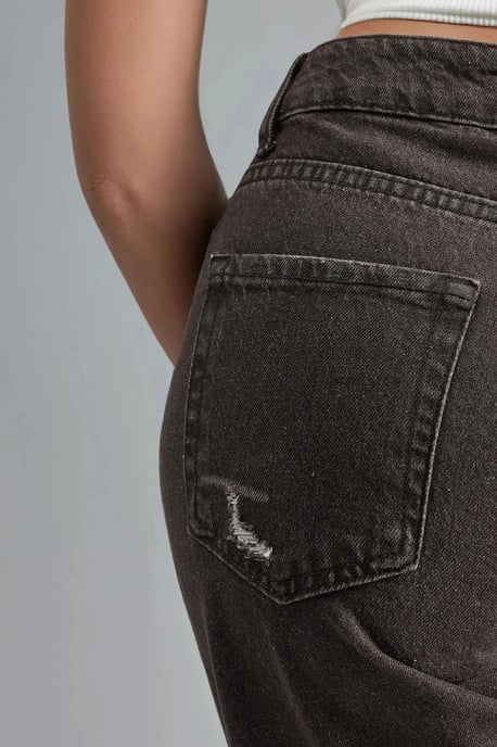 90's Hoge Taille Wijde Pijpen Denim Jeans - Image 6