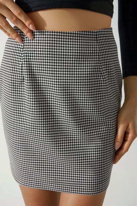 Hoge Taille Geruite Minirok - Image 2