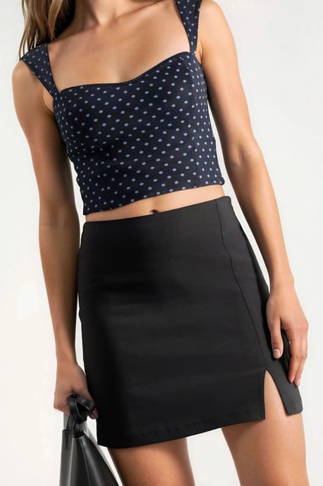Hoge Taille Minirok met Split - Image 2