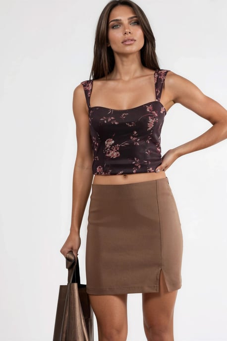 Hoge Taille Minirok met Split - Image 5