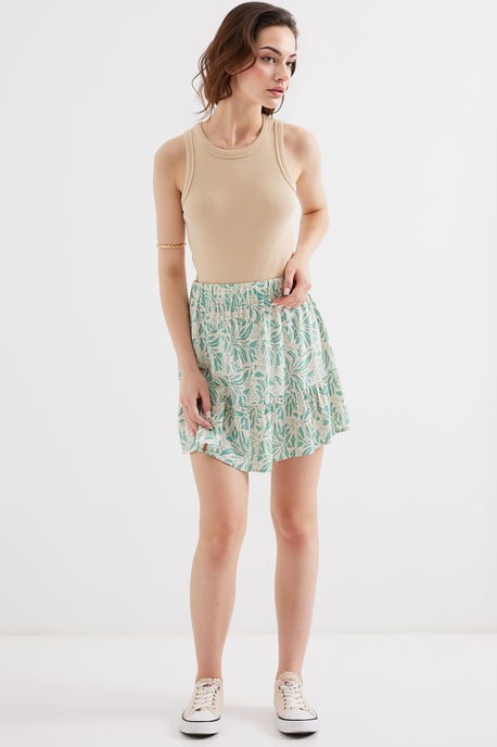 Getextureerde Mini Gebreide Rok met Ruches Details - Image 2