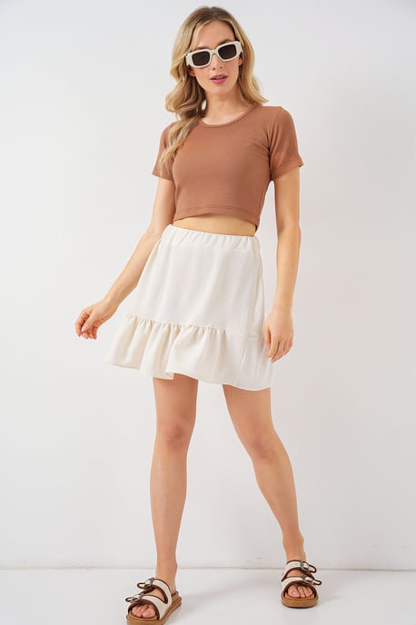 Textured Minirok met Voering - Image 2