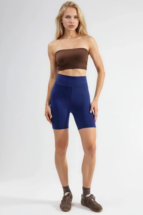 Hoge Taille Zachte Textuur Biker Shorts - Image 5