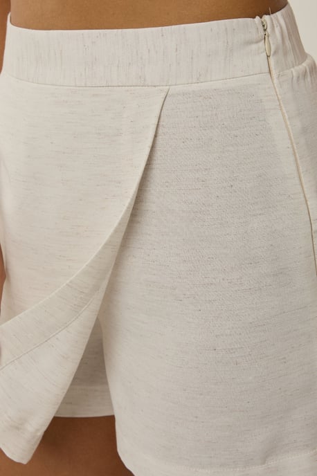 Textuur Linnen Voel Mini Skorts - Image 5