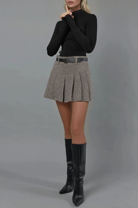 Hoge Taille Gelaagde Mini Skorts - Image 3
