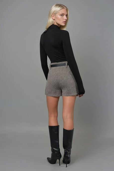 Hoge Taille Gelaagde Mini Skorts - Image 5