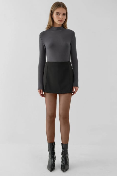 Hoge Taille Mini Skorts met Dubbele Splits - Image 6