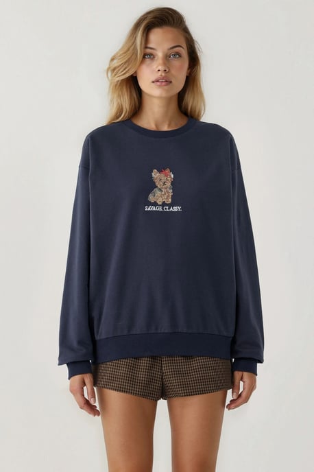 Geborduurd Crew Neck Sweatshirt - Image 3