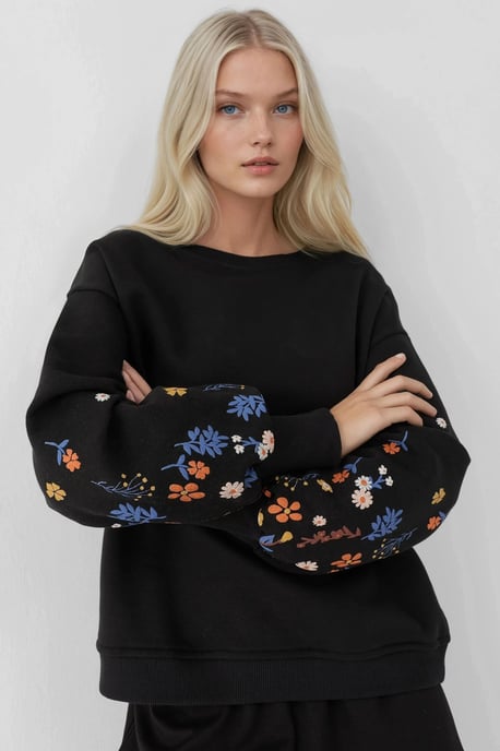 Bedrukte Lange Mouwen Crew Neck Sweatshirt - Image 2