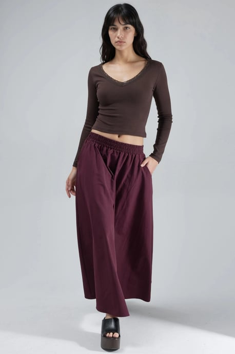 Elastische Taille Midi Rok met Zakken - Image 6