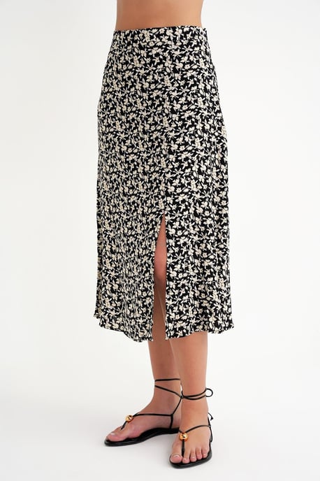 High-Waisted Bloemen Midi Rok - Image 5