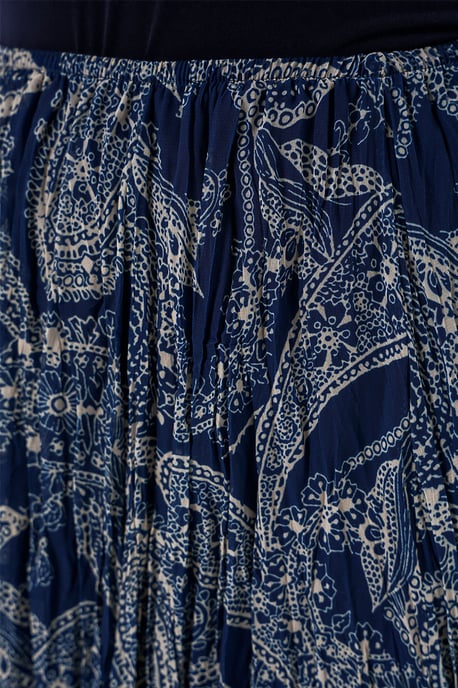 Hoge Taille A-Lijn Midi Rok in Paisleyprint - Image 5