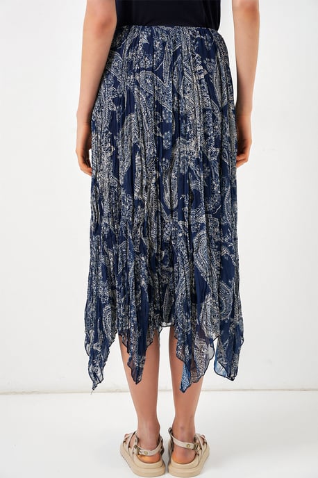 Hoge Taille A-Lijn Midi Rok in Paisleyprint - Image 6