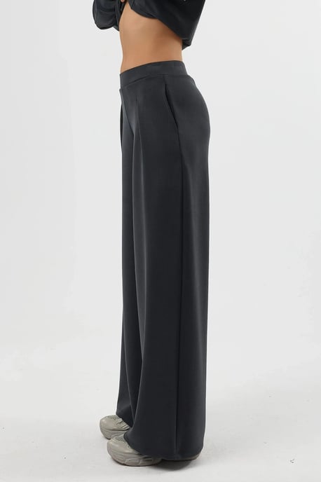 Elastische Taille Plissé Palazzo Broek - Image 3