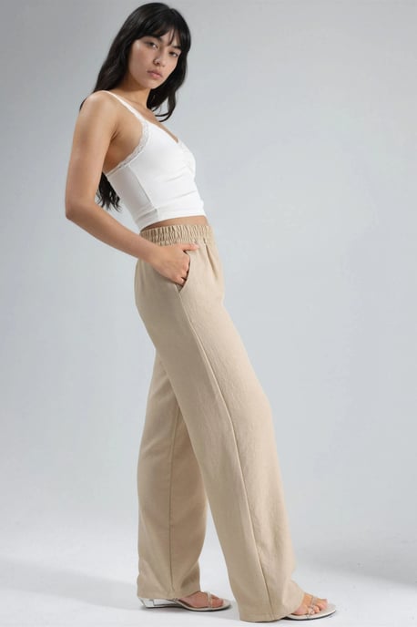 Elastische Taille Rechte Broek - Image 2