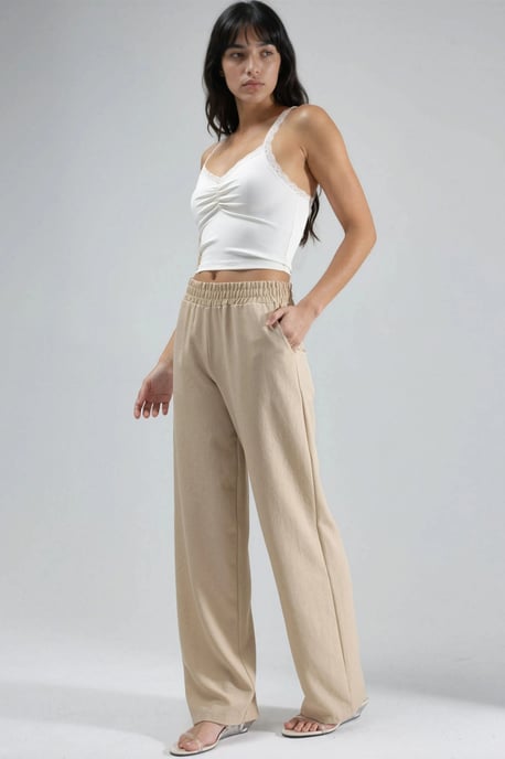 Elastische Taille Rechte Broek - Image 4