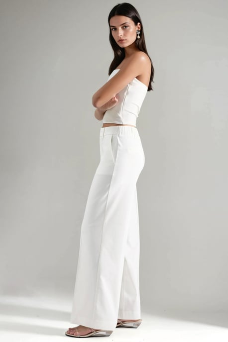 Hoge Taille Rechte Pijp Bengalin Broek - Image 3
