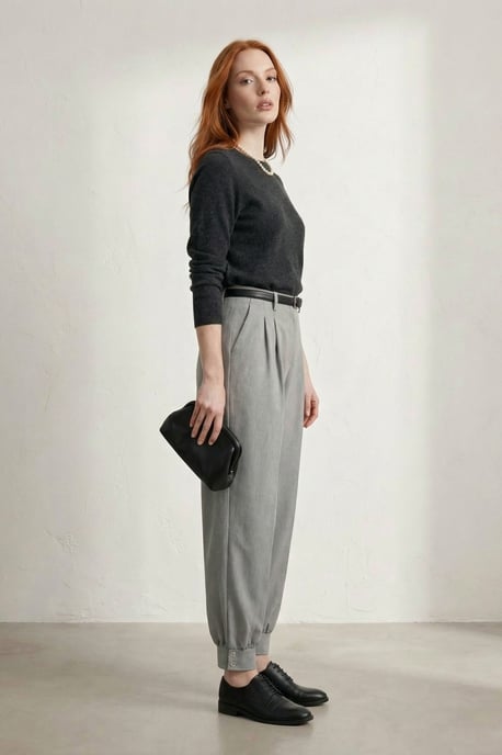 Gebuikte Knooprok Met Tailored Broek - Image 5