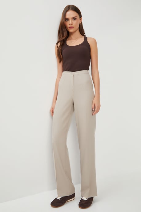 Hoge Taille Rechte Pijpen Broek - Image 1