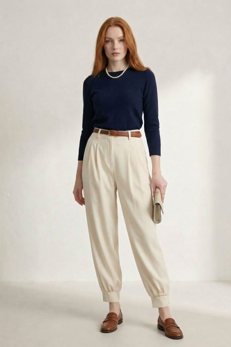 Geknoopte Tailored Broek met Ceintuurlus - Image 2