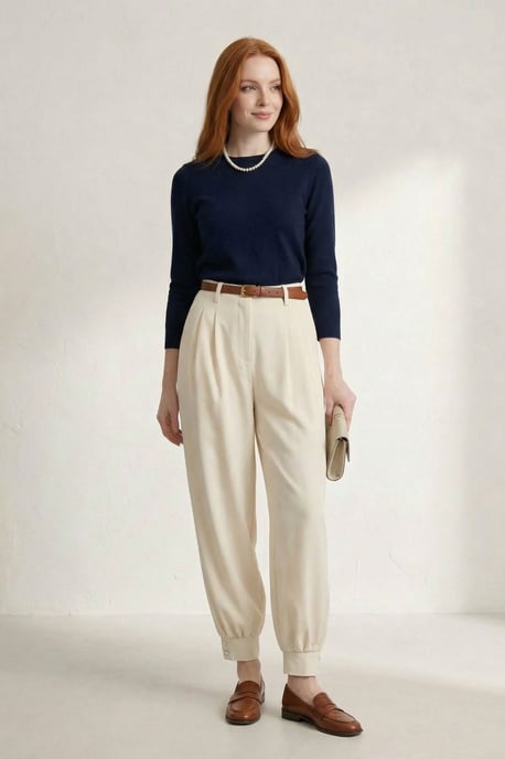 Geknoopte Tailored Broek met Ceintuurlus - Image 3